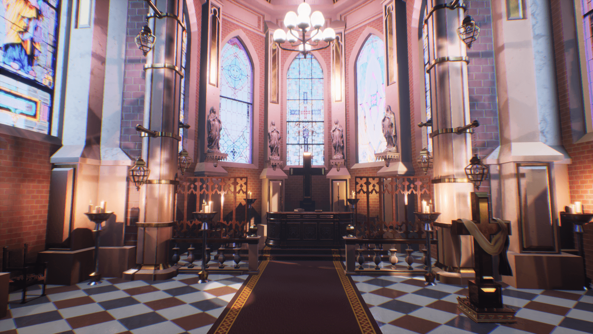 An image showing Cathedral asset pack, created with Unreal Engine.