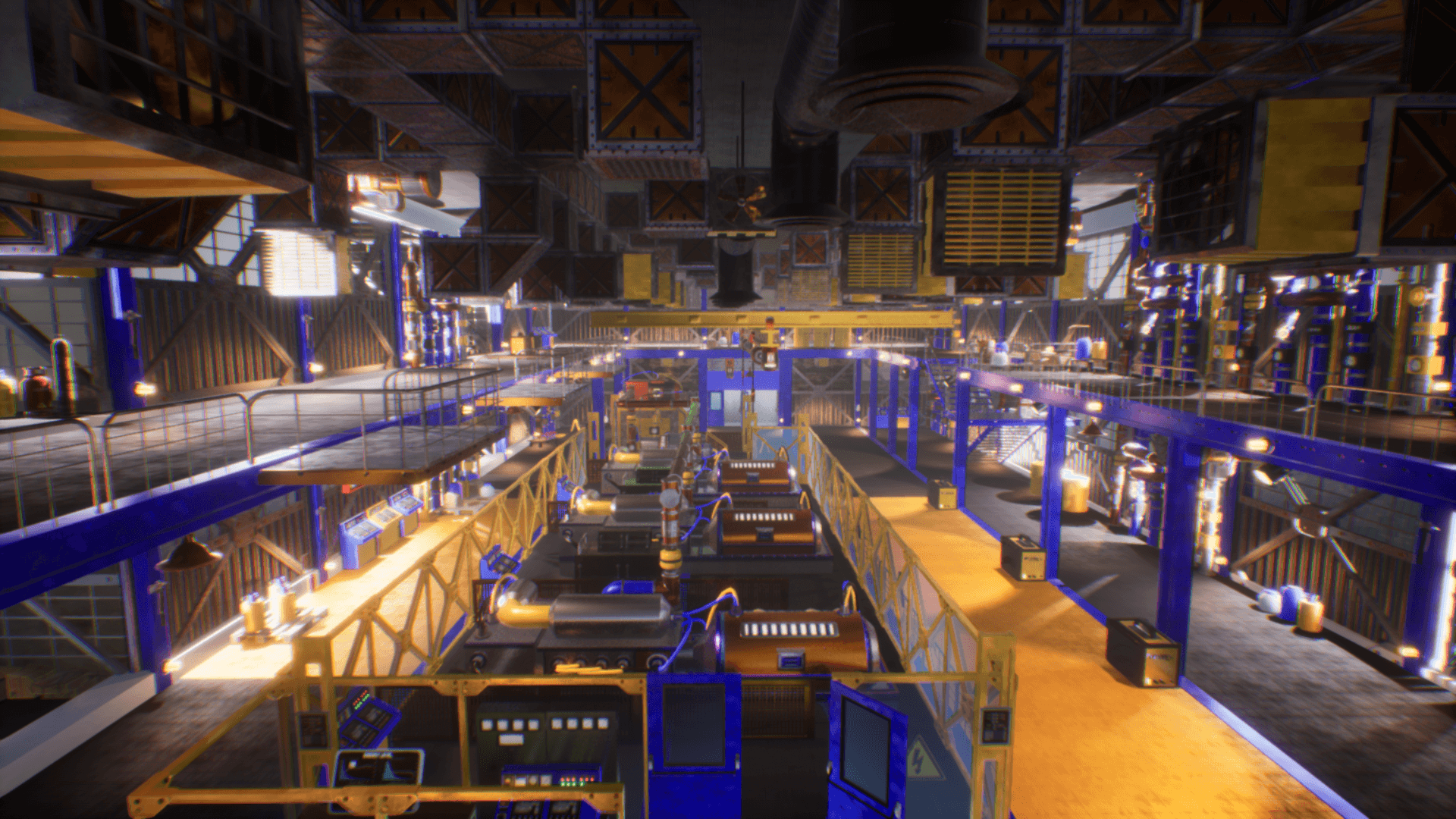 An image showing Industrial Hall asset pack, created with Unreal Engine.