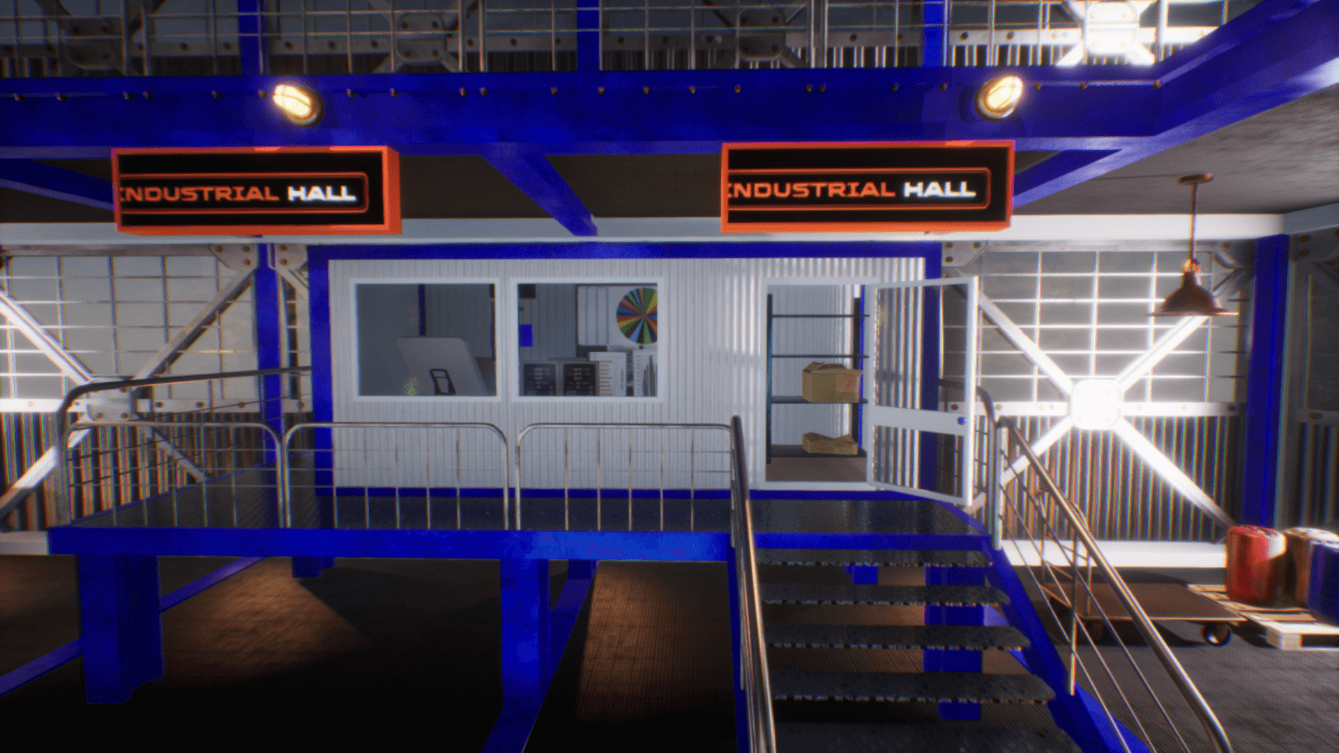 An image showing Industrial Hall asset pack, created with Unreal Engine.