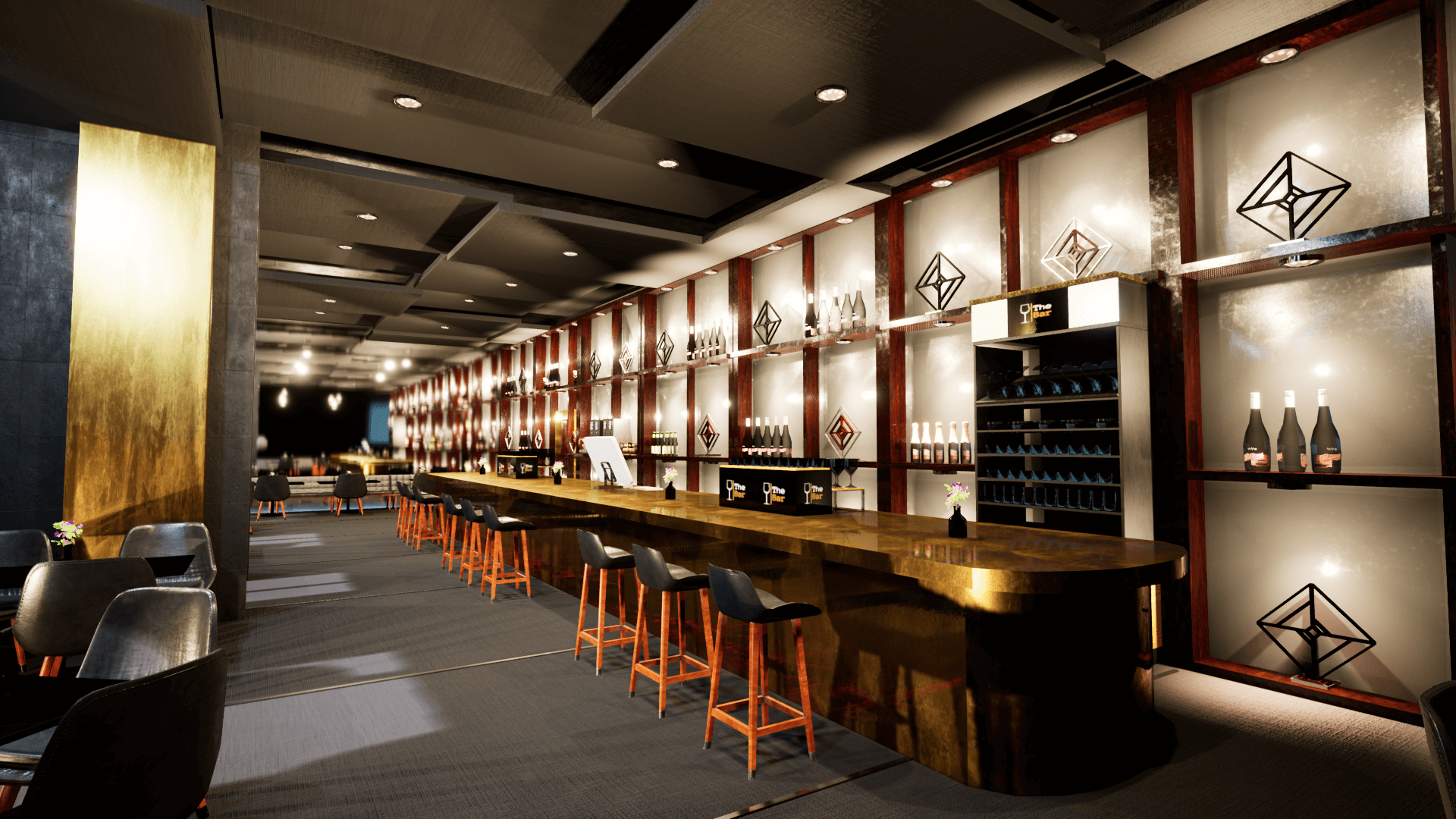 An image showing The Bar asset pack, created with Unreal Engine.