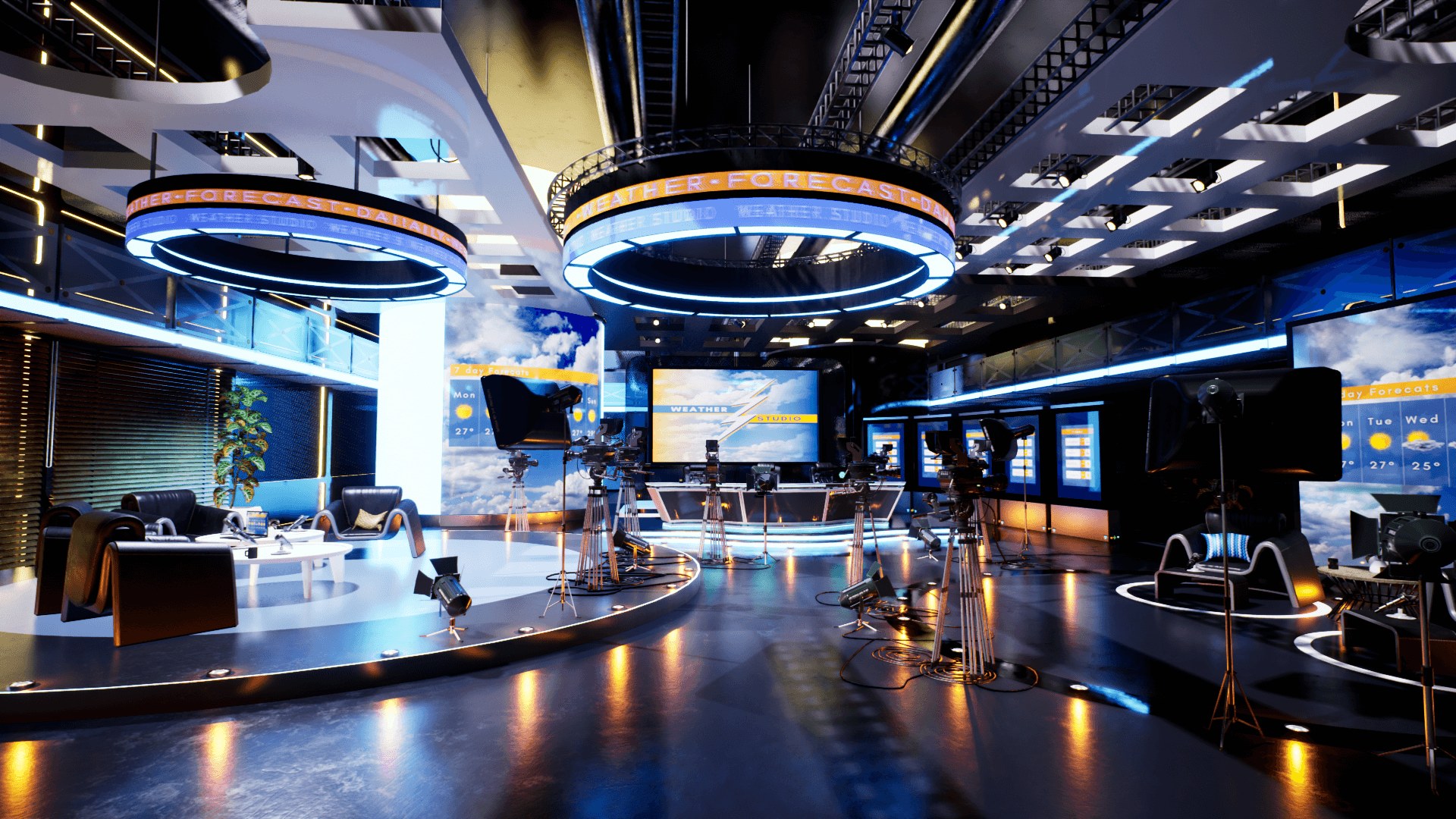 Dexsoft Games - High Quality 3D Models and Game Assets Weather TV Studio 2.