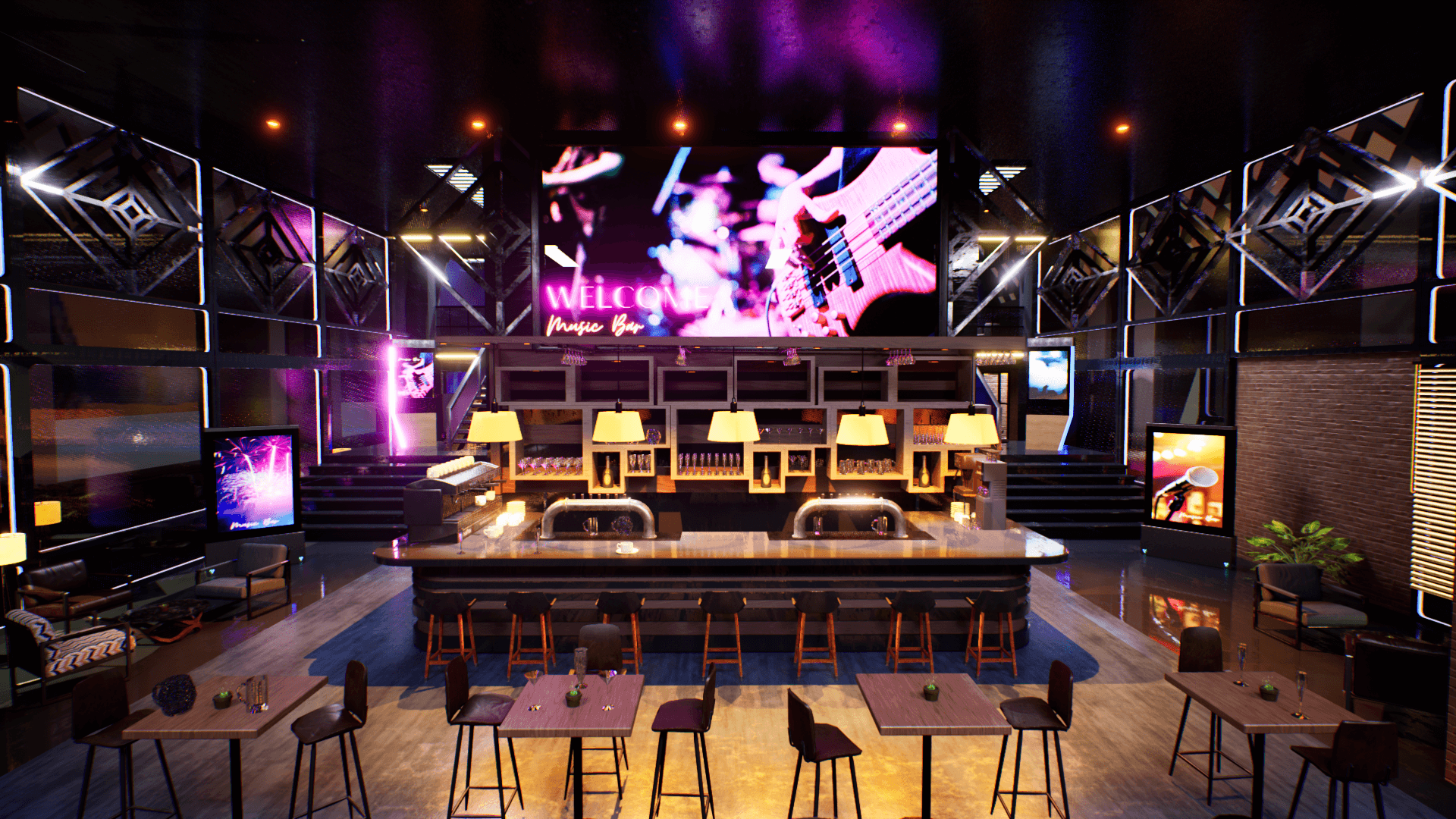 An image showing Music Bar asset pack, created with Unreal Engine