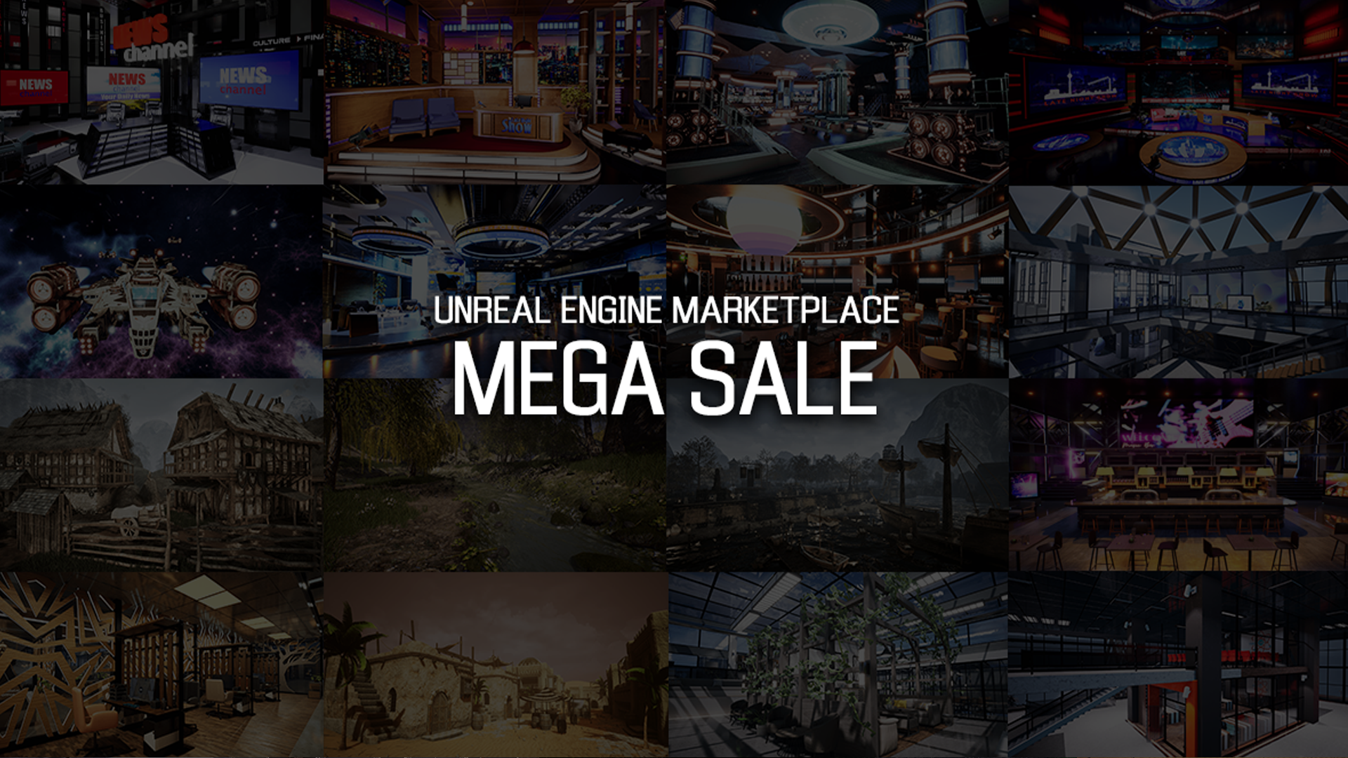 Dexsoft Games – High Quality 3D Models and Game Assets Promotional image for Mega Sale hosted by Unreal Engine Marketplace