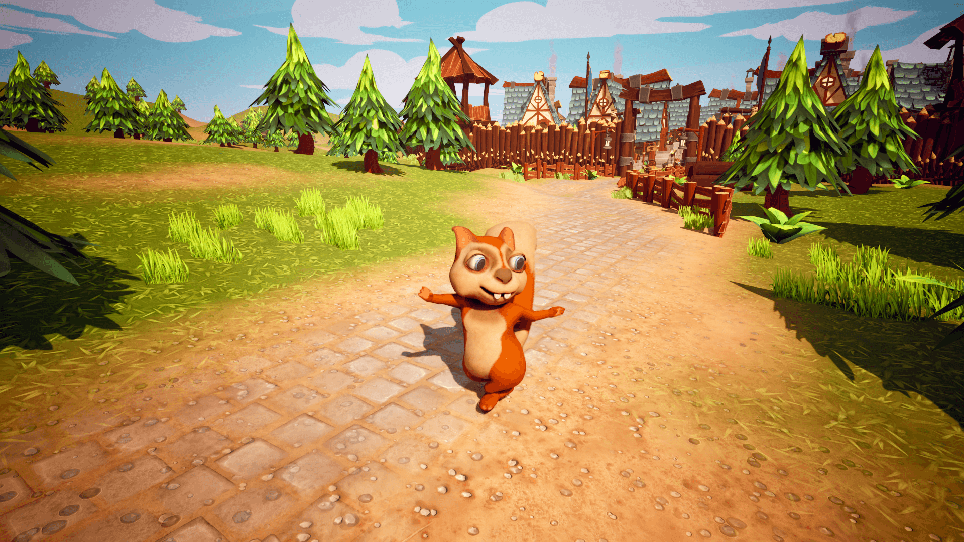 An image showing the Animated Squirrel Model, created with Unreal Engine