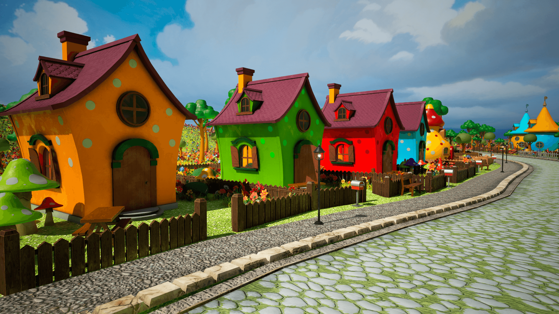 An image showing the Cartoon Village asset pack.