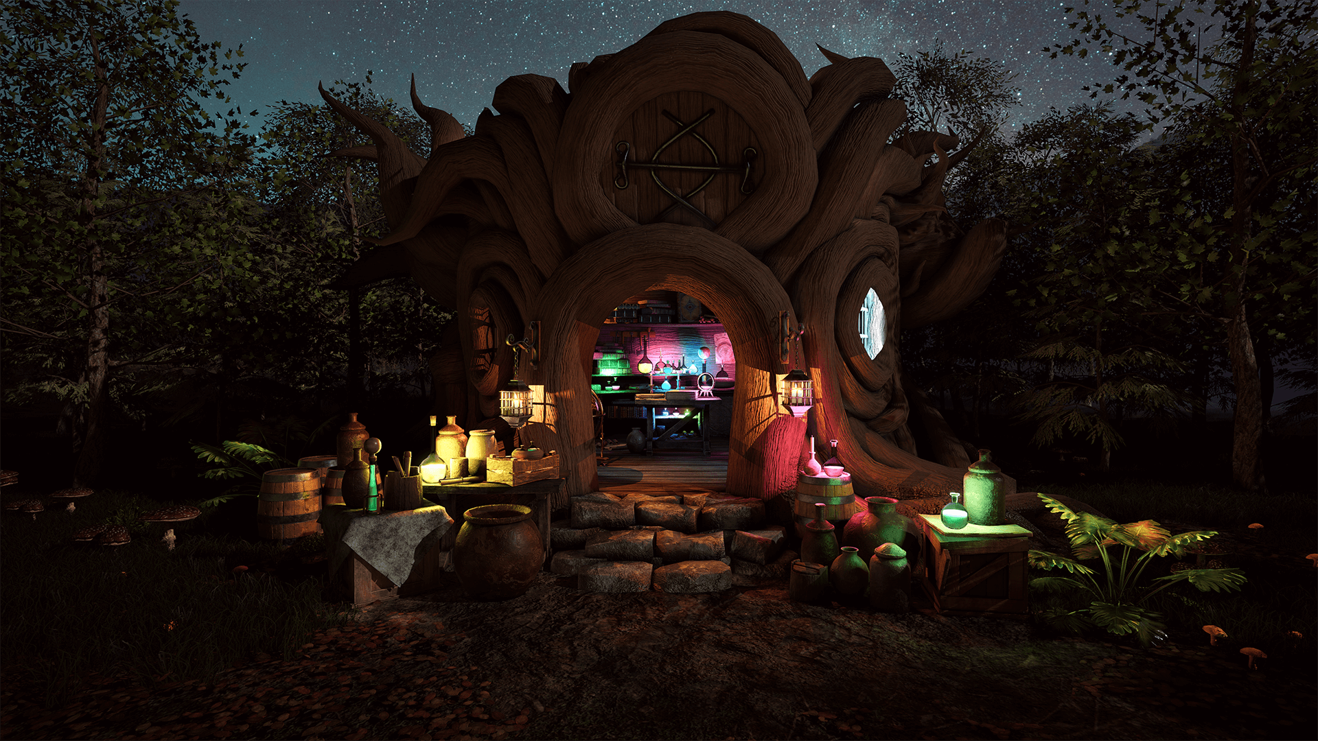 An image showing the Fantasy Potion Shop asset pack.